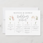 水彩野ガーリー花結婚の週間の日程 (正面)