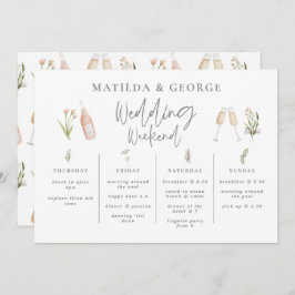 水彩野ガーリー花結婚の週間の日程