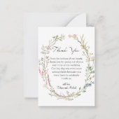 水彩野スタイリッシュ草結婚の感謝してい君 ノートカード (正面)