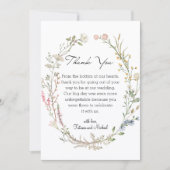 水彩野スタイリッシュ草結婚の感謝してい君 ノートカード (正面)