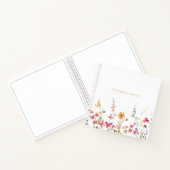 水彩野ワイルドフラワー、葉のノート ノートブック (内部)