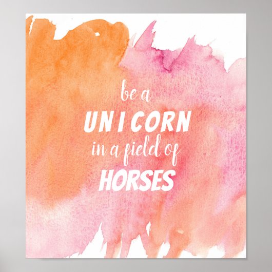 水彩野原で一角獣になれ…ポスター ポスター (正面)