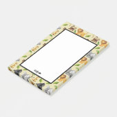 水彩野獣サファリジャングルパターン ポストイット (アングル)