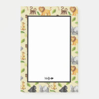 水彩野獣サファリジャングルパターン