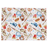 水彩野球バースデーパーティー抱き枕 ラージペーパーバッグ (裏面)