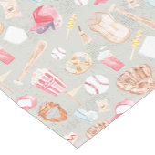 水彩野球模様 ショートテーブルランナー (コーナー)