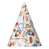 水彩野球誕生日パーティーハット パーティーハット (裏面)