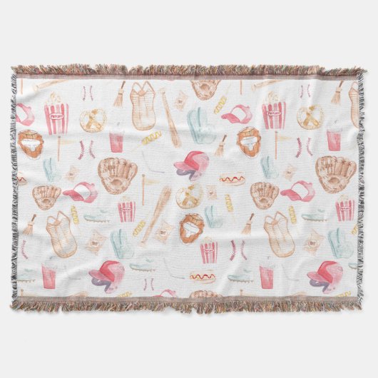 水彩野球 スローブランケット (正面)