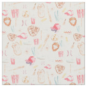 水彩野球 ファブリック (クローズアップ)