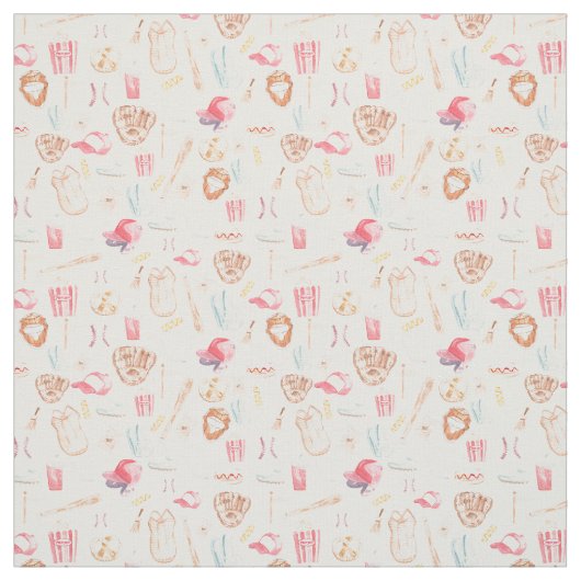 水彩野球 ファブリック (見本)