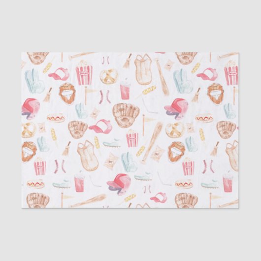 水彩野球 薄葉紙 (正面)