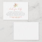 水彩野生の花の本ベビーインサート エンクロージャーカード (正面/裏面)