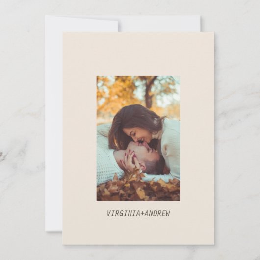 水彩野生バラ結婚式招待状 招待状 (裏面)