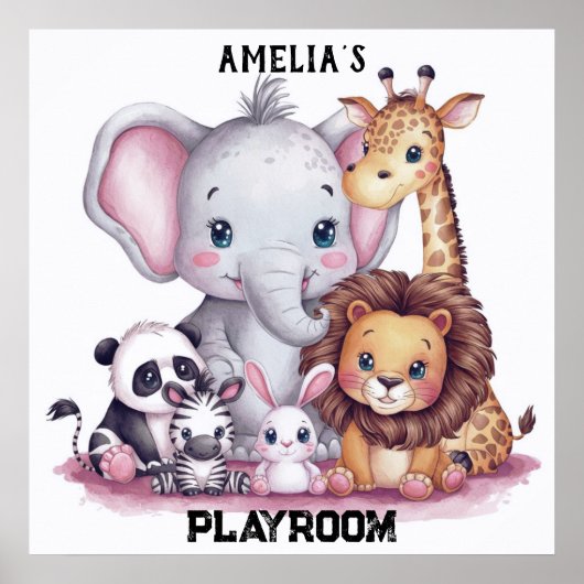 水彩野生動物ファミリー#6 ポスター (正面)