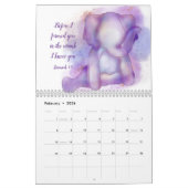 水彩野生生物と聖書の詩 |カレンダー カレンダー (2月 2026)