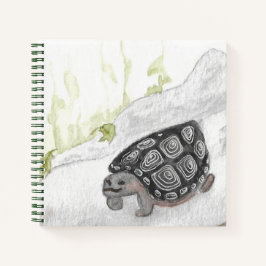 水彩野生生物自然フォレストカメ ノートブック