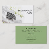 水彩野生生物自然フォレストカメ 名刺 (正面/裏面)