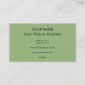 水彩野生生物自然フォレストカメ 名刺 (裏面)