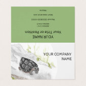 水彩野生生物自然フォレストカメ 名刺 (外部フラット)