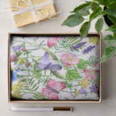 水彩野花と蝶カラフル 薄葉紙 (ギフト)