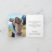 水彩野花の花束(写真結婚付) サンキューカード (内部)