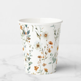 水彩野花エレガント 紙コップ