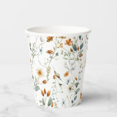 水彩野花エレガント 紙コップ (正面)