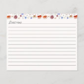 水彩野花カラフルファミリーレシピカード (裏面)