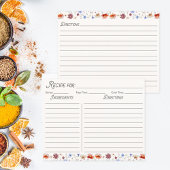 水彩野花カラフルファミリーレシピカード