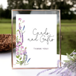 水彩野花カードとギフトポスター ポスター