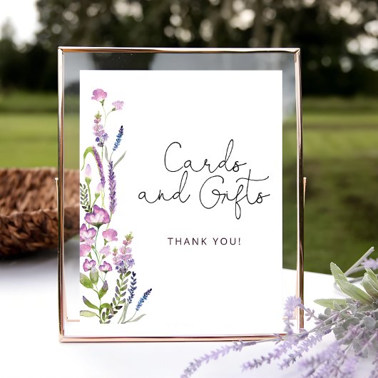 水彩野花カードとギフトポスター ポスター