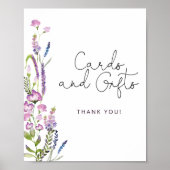 水彩野花カードとギフトポスター ポスター (正面)