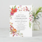 水彩野花ファースト聖餐式 招待状 (スタンド正面)