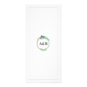 水彩野花フローラ結婚のメニューカード ラックカード (裏面)