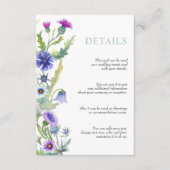 水彩野花フローラ結婚ガーランド エンクロージャーカード (正面)