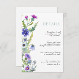 水彩野花フローラ結婚ガーランド エンクロージャーカード