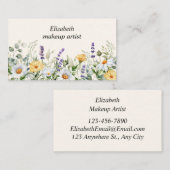 水彩野花メイク縁どア・アーティスト 名刺 (正面/裏面)