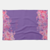 水彩野花ラベンダー名 キッチンタオル (横)