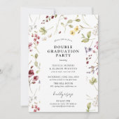 水彩野花二等卒業パーティー 招待状 (正面)