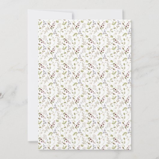 水彩野花二等卒業パーティー 招待状 (裏面)