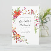 水彩野花伴娘午餐会 招待状 (スタンド正面)