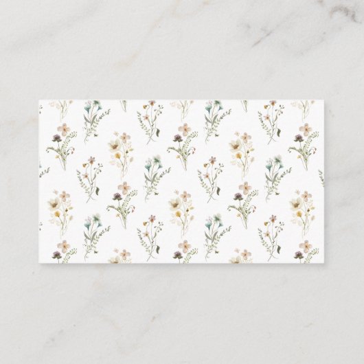 水彩野花名刺 名刺 (裏面)