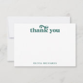 水彩野花波西米亚风格婚前派对 サンキューカード (正面)