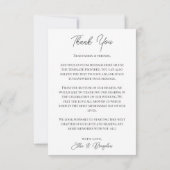 水彩野花結婚の写真サンキューカード サンキューカード (裏面)