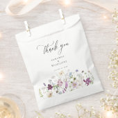 水彩野花結婚の フェイバーバッグ (クリップ留めされた状態)