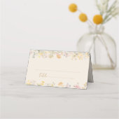 水彩野花結婚の プレイスカード (裏面)