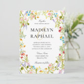 水彩野花結婚の 招待状 (スタンド正面)