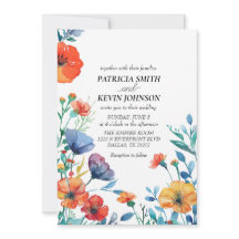 水彩野花結婚の