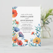 水彩野花結婚の 招待状 (スタンド正面)