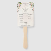 水彩野花結婚式プログラム ハンドファン (裏面)